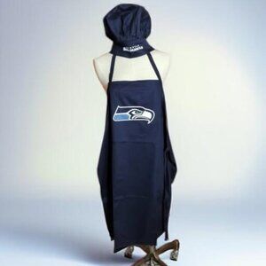 Seattle Seahawks Tailgating Grill Apron and Chef's Hat Set